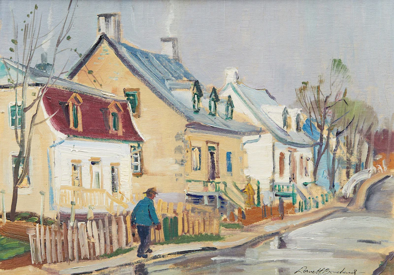 Wet Evening, St. Jean, Isle of Orleans by George Lorne Holland Bouchard