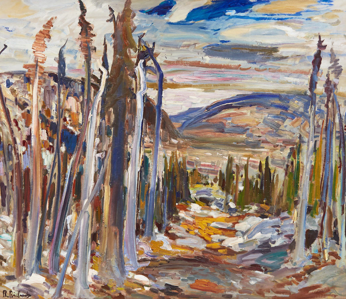 René Richard, Untitled (Paysage), oil on board