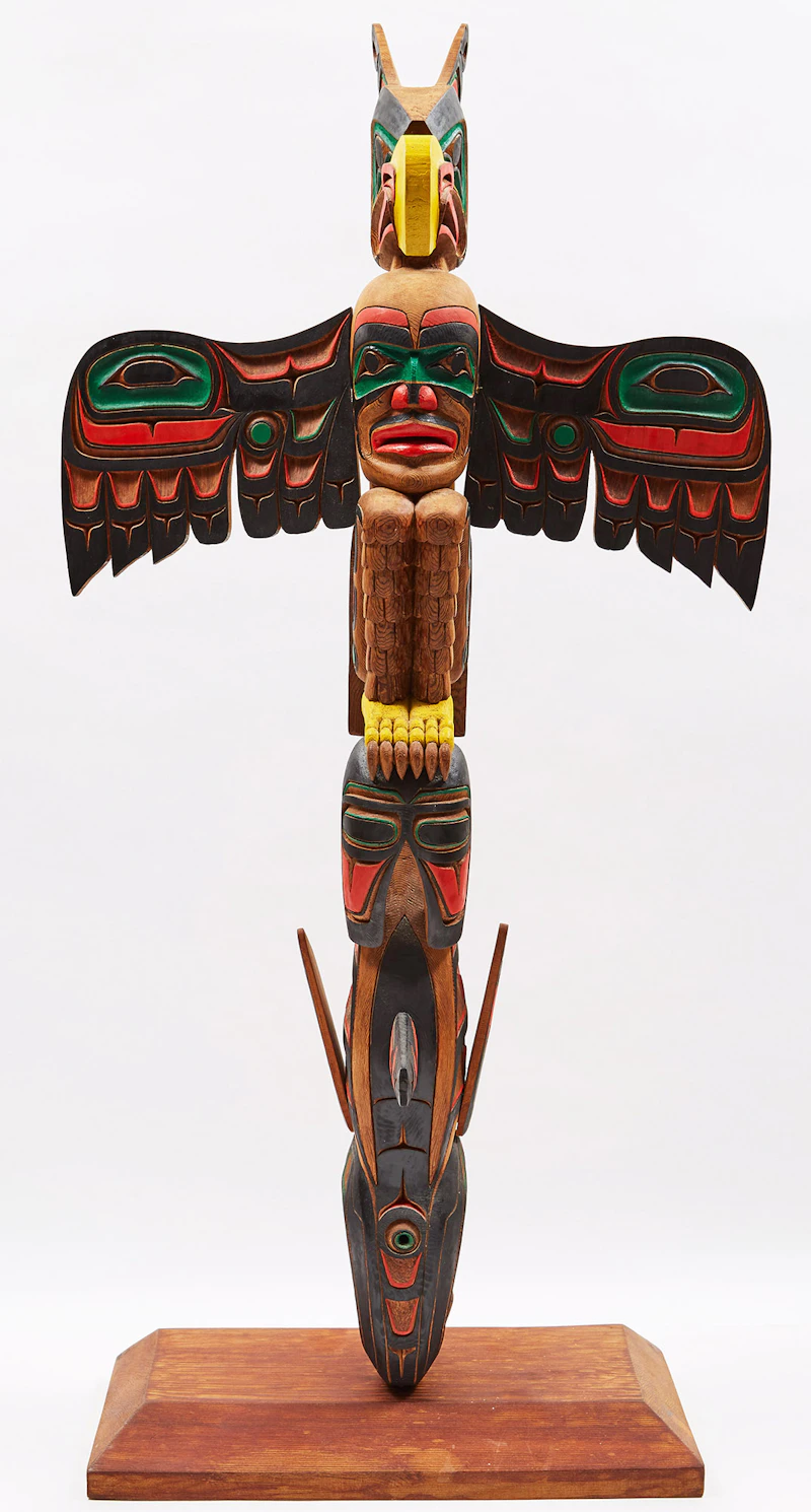 Orca and Eagle Totem by Aubrey Johnson