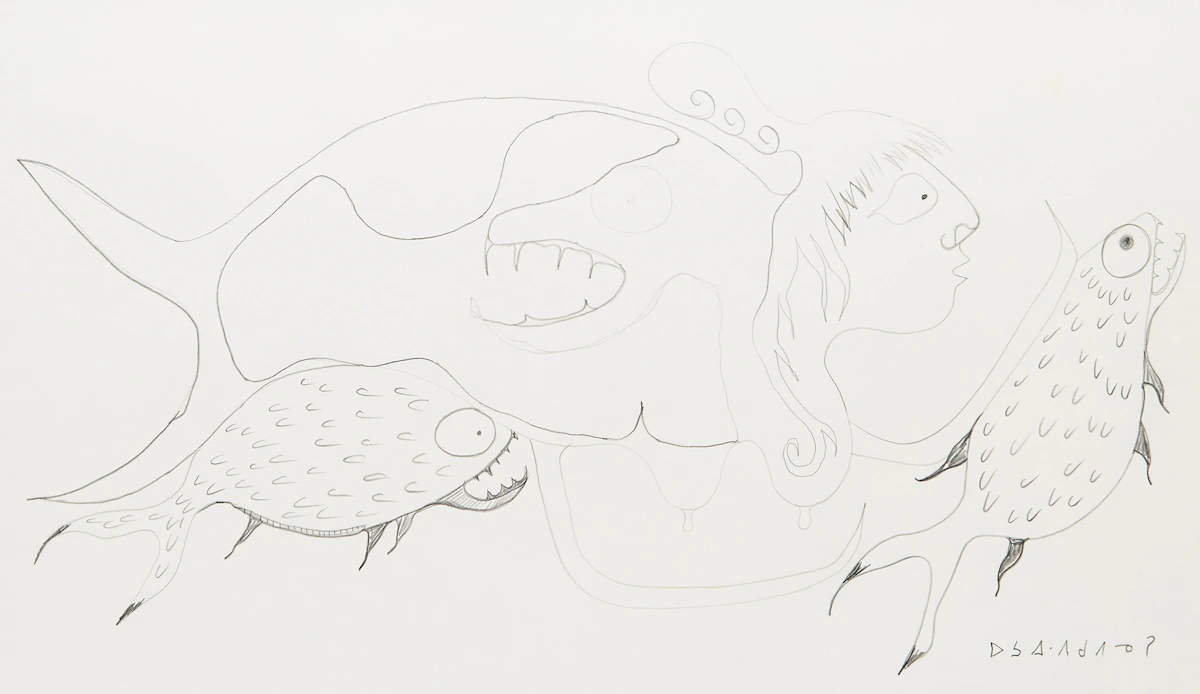 Norval Morrisseau, Untitled, pencil drawing