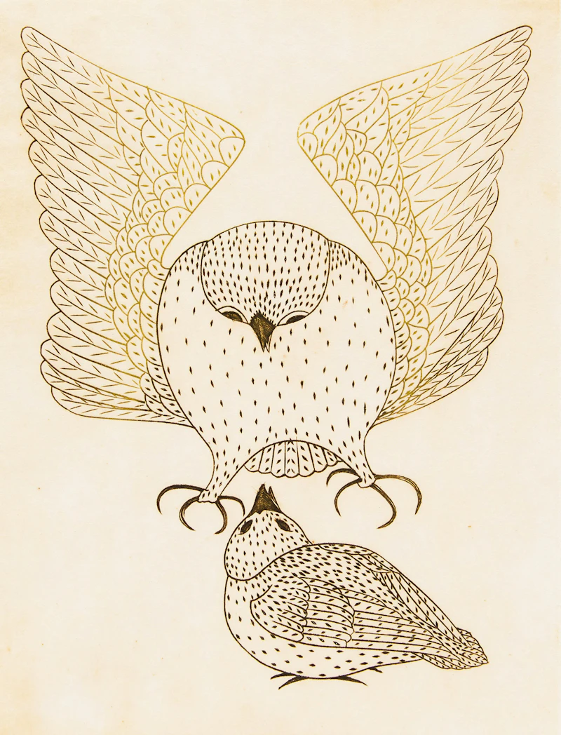 Opik and Kopineuva by Kananginak Pootoogook