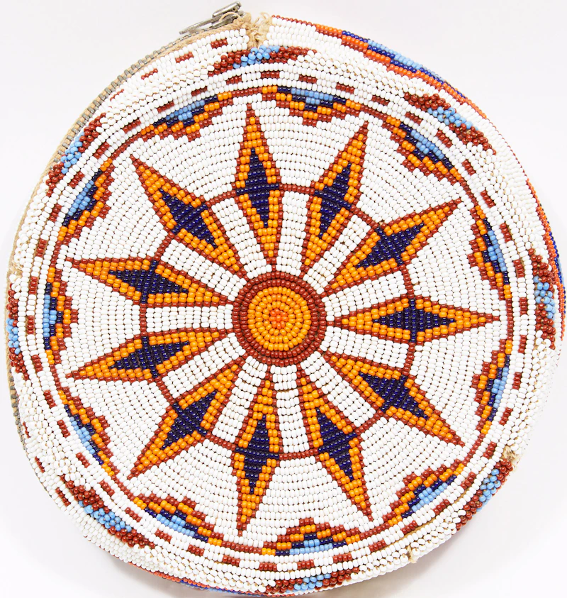 Beaded Tobacco Pouch with Zipper by Unknown Plains Artist