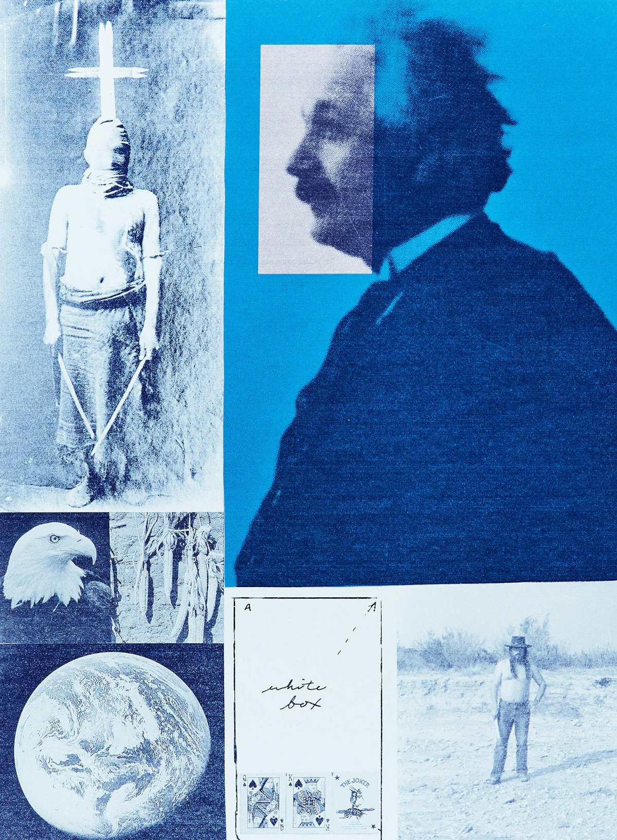 Carl Beam, Albert in the Blue Zone, screenprint