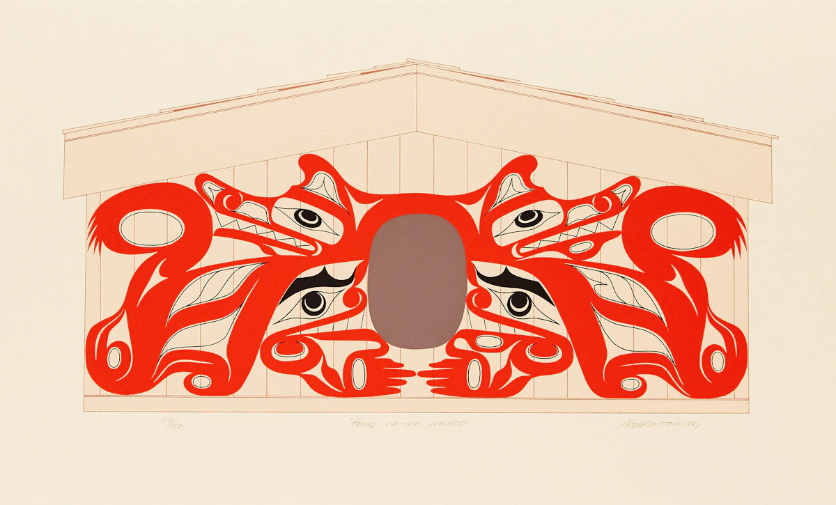 Art Thompson, House of Wolves, silkscreen, 1987