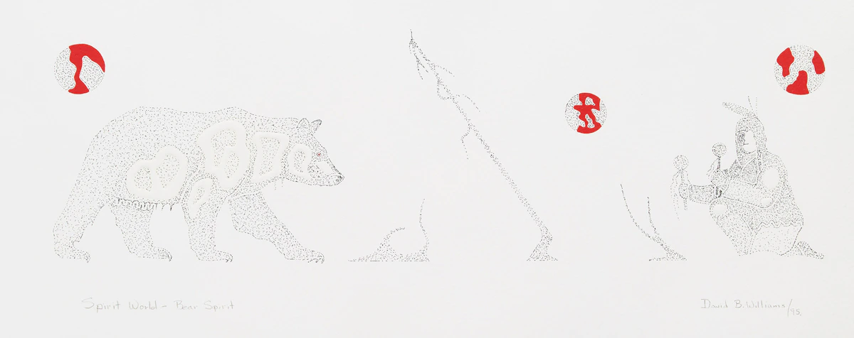 David B. Williams, Spirit World - Bear Spirit, ink and acrylic, 1995