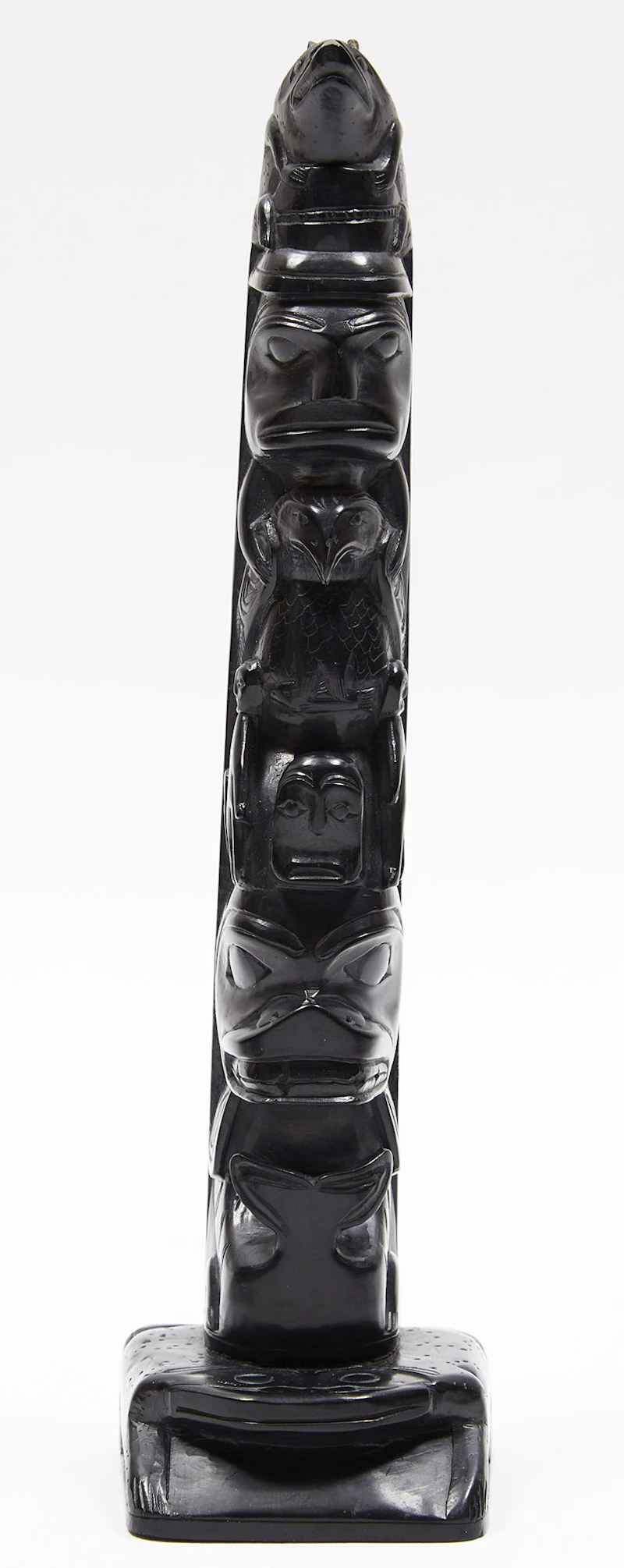 Totem with Fish, Rabbit, Eagle, Human and Frog Motifs by Rufus Moody