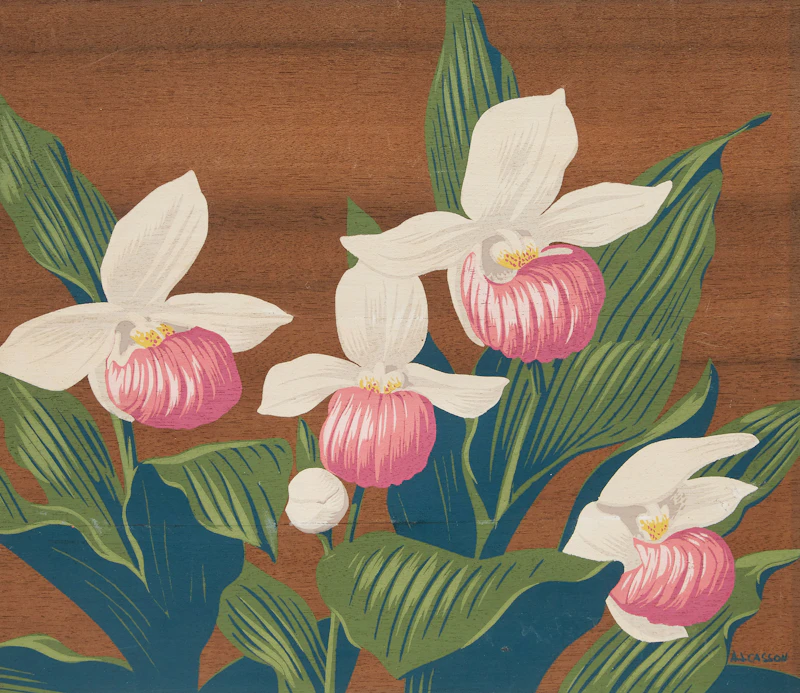 Lady Slippers; Marsh Marigolds by Alfred Joseph Casson