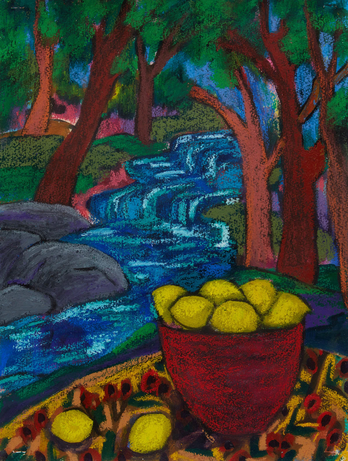 Lupe Rodriguez, Lemon on the Rock; Georgian Exchange, two works on paper