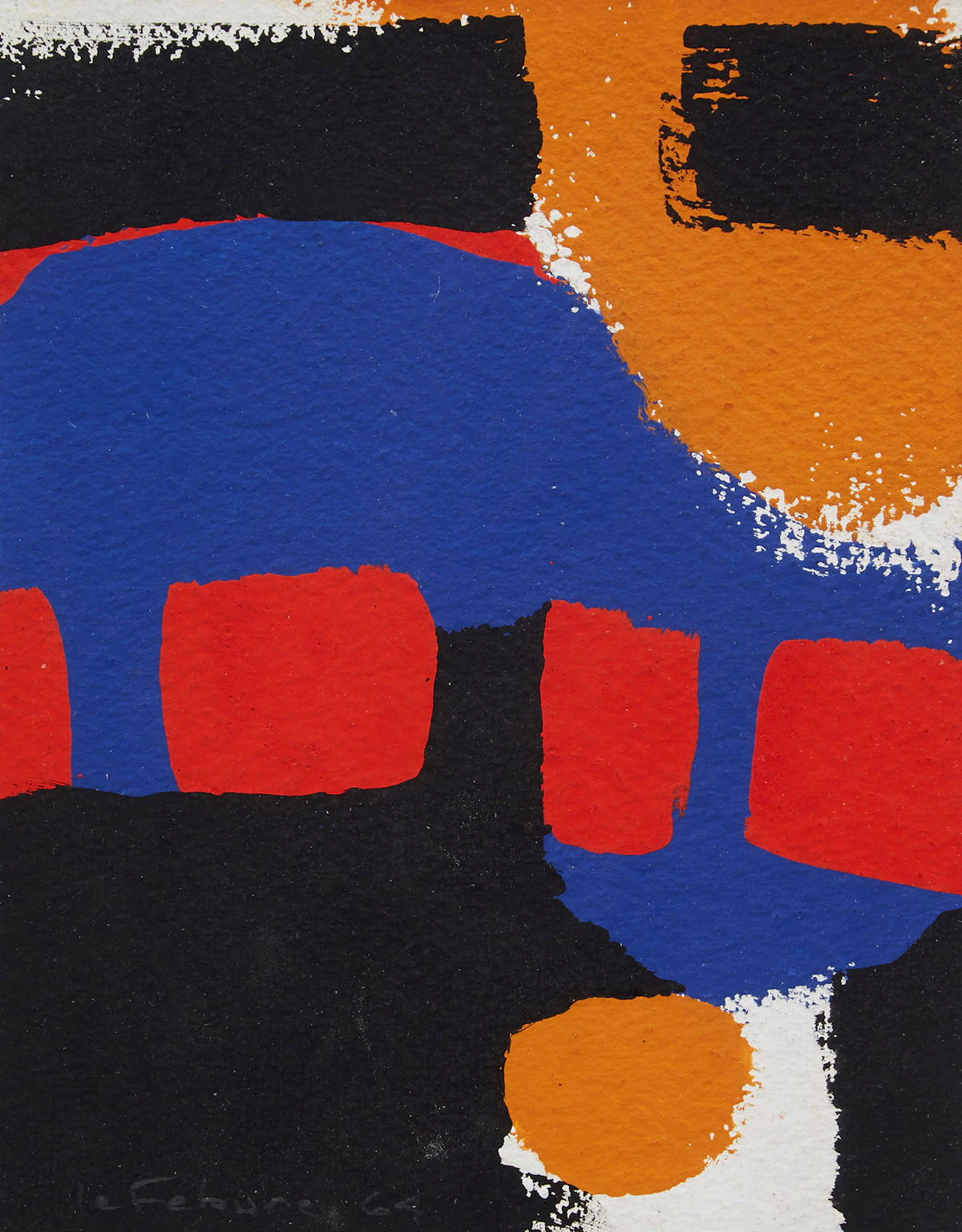 Jean LeFébure, Sans titre, oil on card, 1964