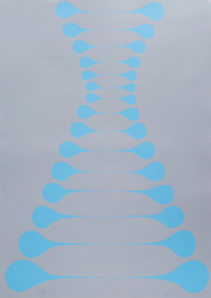 Stretch Blue on Grey by Harold Barling Town