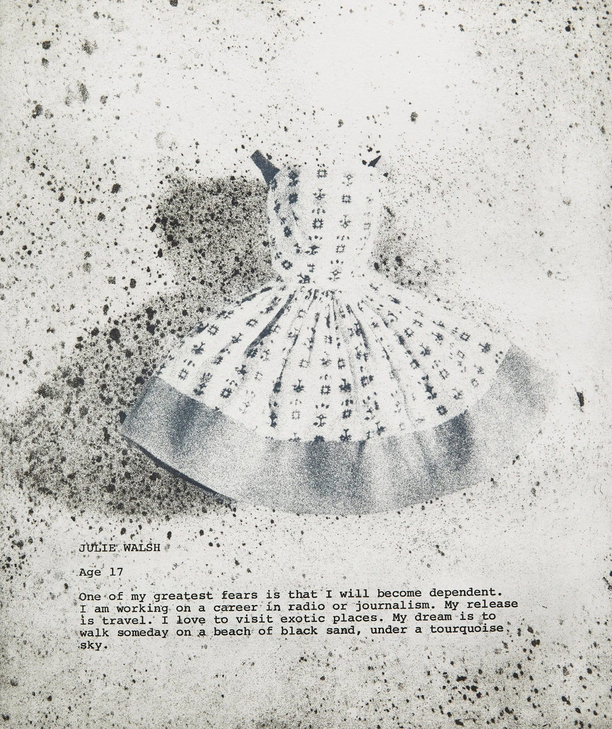 April Hickox, Julie Walsh (From the “Lives of Girls and Women” Series), etching