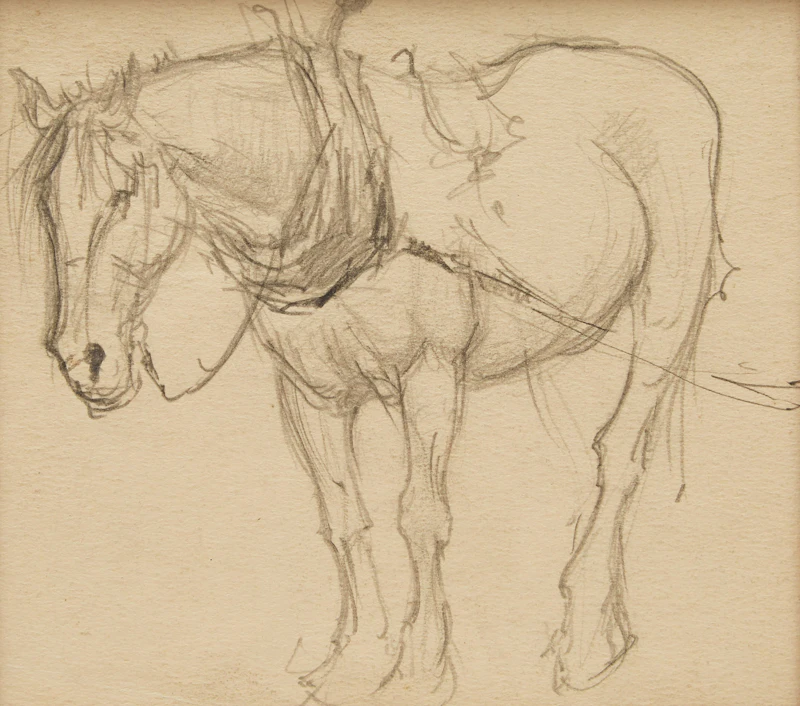 Horse; Woman in Profile; Country House by Manly Edward MacDonald