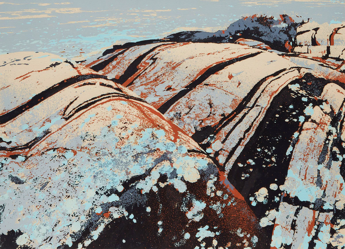 Edward John Bartram, Rockscape #7, screenprint, 1976