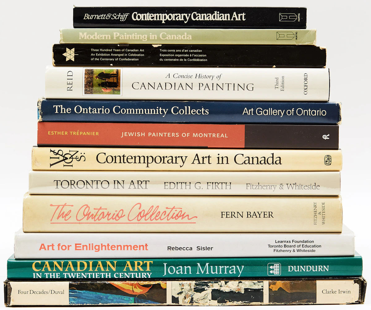 Books and Reference, A Selection of Twelve Canadian Art Reference Books, twelve books