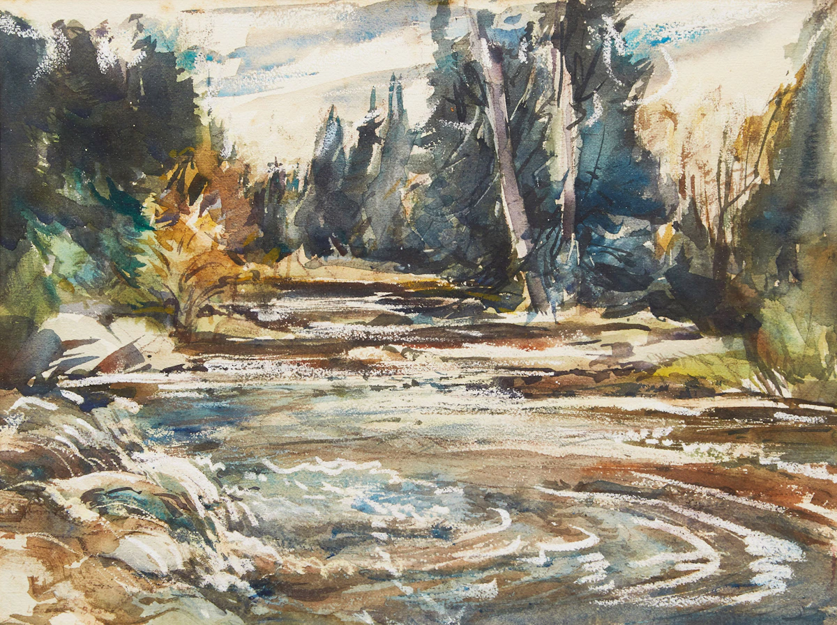 Frank Leonard Brooks, Elora, watercolour
