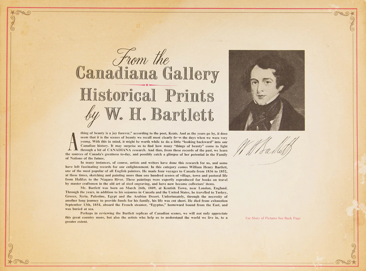 William Henry Bartlett, Six Historical Prints, prints