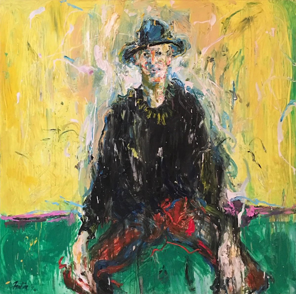 Telford Fenton, Portrait of a Man, oil on canvas, 1990