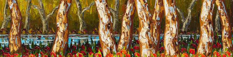 Stefan Horik, Reflect Solaire , oil on board
