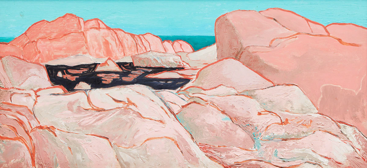 Henry Orenstein, Rocky Shoreline, oil on board