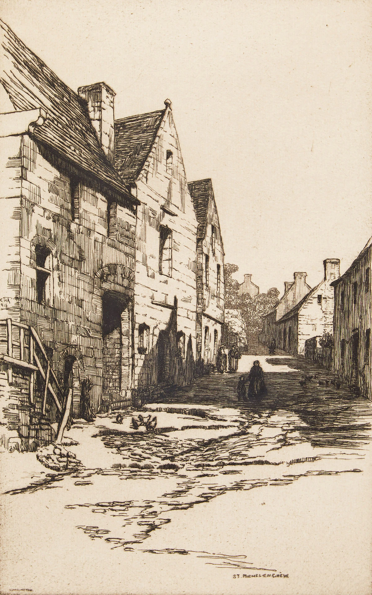Caroline Helena Armington, St. Michel-en-Grève, etching