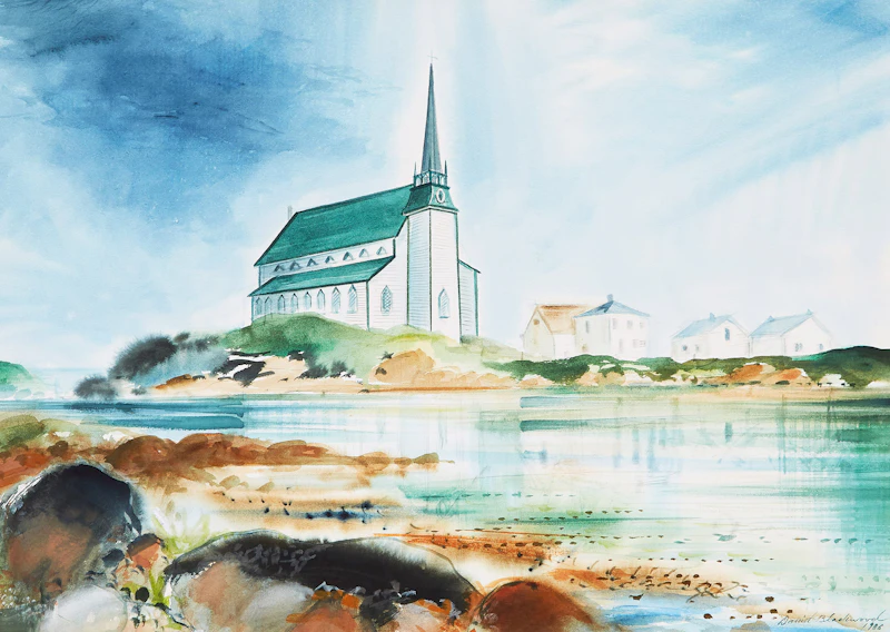 David Lloyd Blackwood, St. Luke’s, Newtown, watercolour