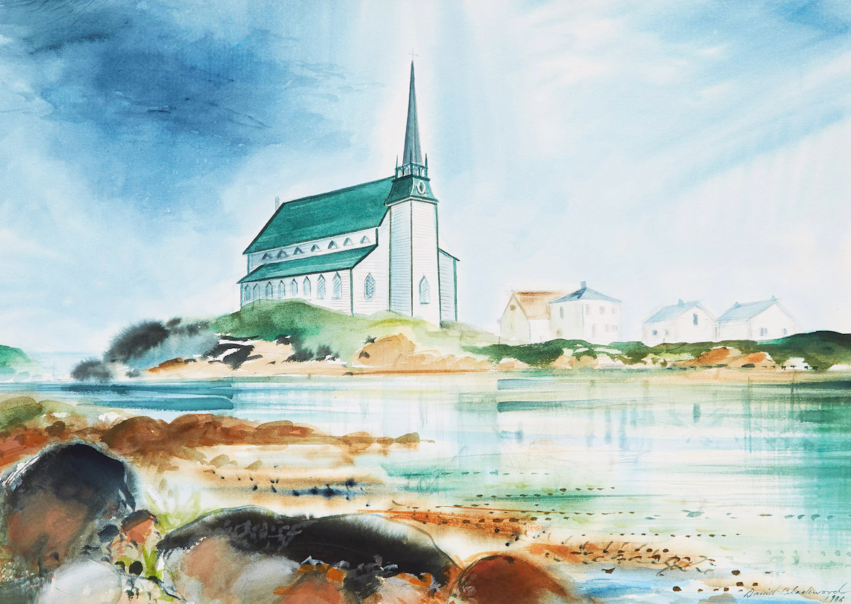 David Lloyd Blackwood, St. Luke’s, Newtown, watercolour