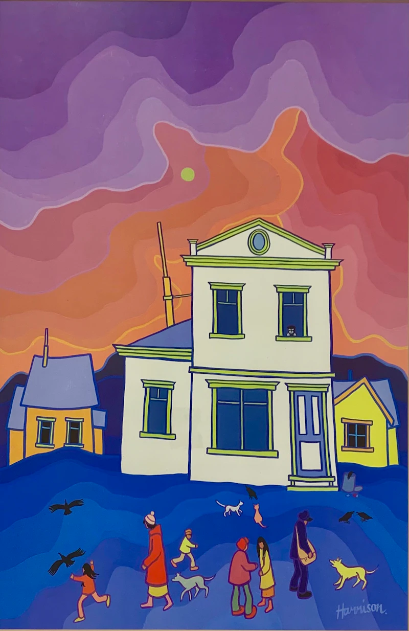 Ted Harrison, Yukon Landscape, reproduction print