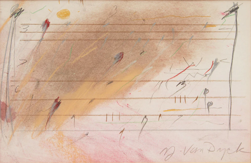 Yolanda Van Dyck, Christmas in Music, pastel drawing