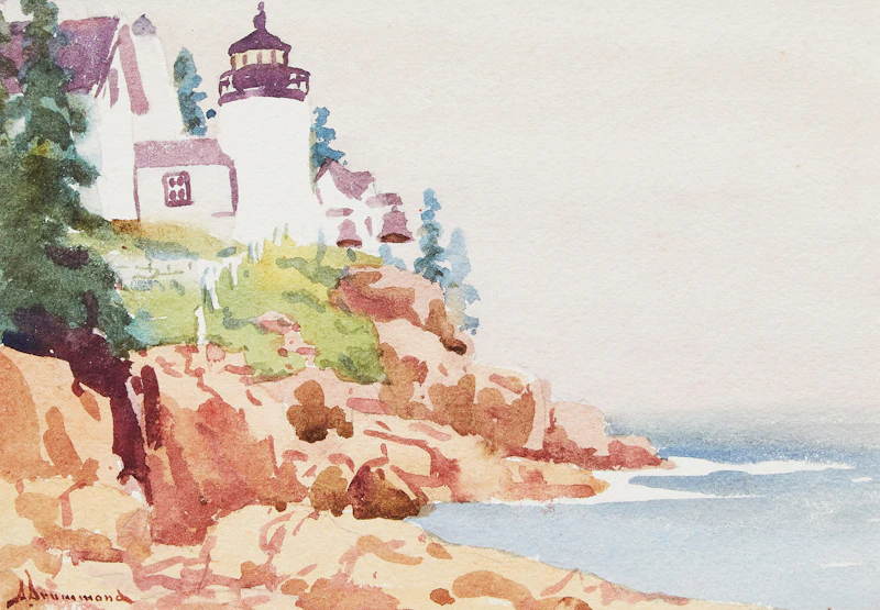 Arthur Drummond, Bass Harbour Head, Mount Desert Island, Maine, watercolour