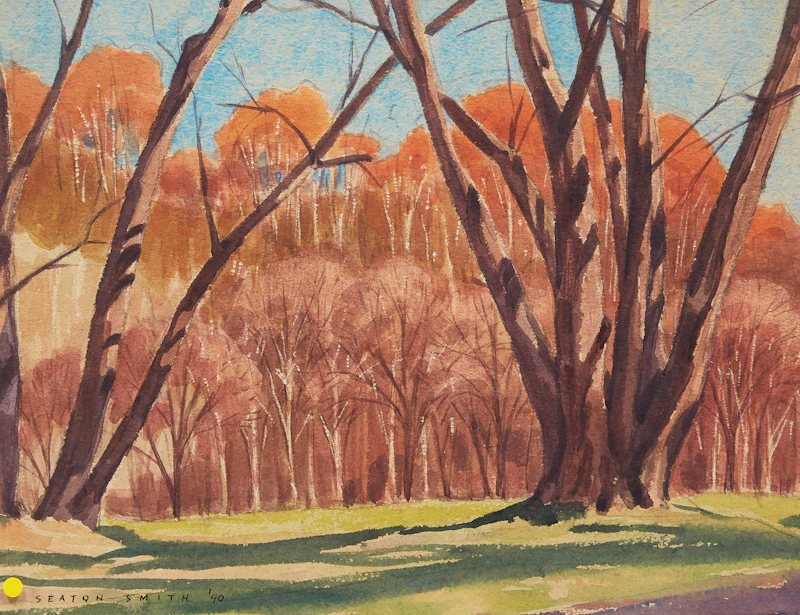 David Seaton Smith, Autumn Landscape; Summer Landscape, two watercolours