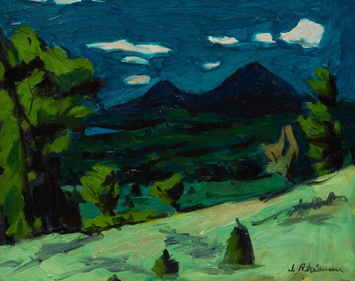 Jeanne Leblanc Rheaume, Evening Landscape, oil on canvas
