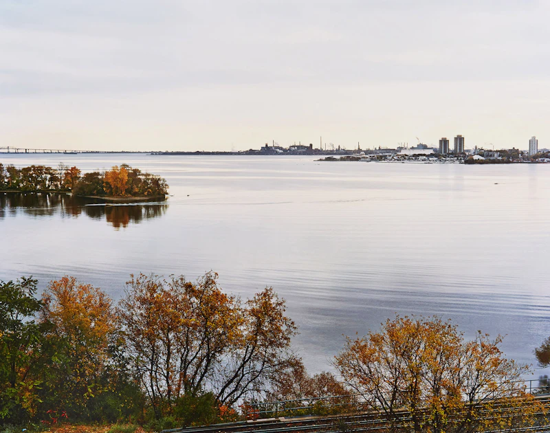 Joseph Hartman, Hamilton Harbour, Fall, digital chromogenic print mounted to board