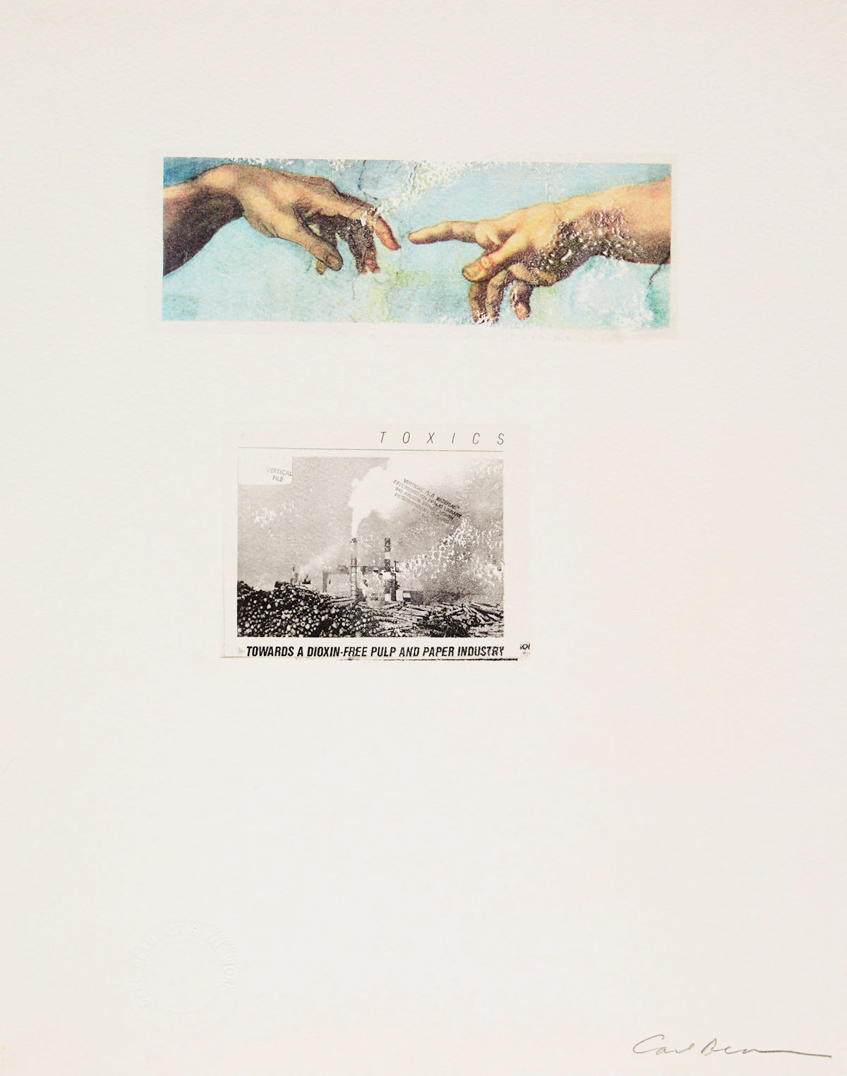 Carl Beam, Toxics, mixed media on paper