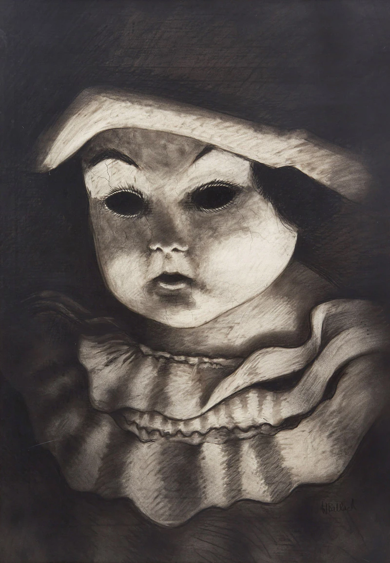 Wally Ballach, Jennifer, conté crayon on paper