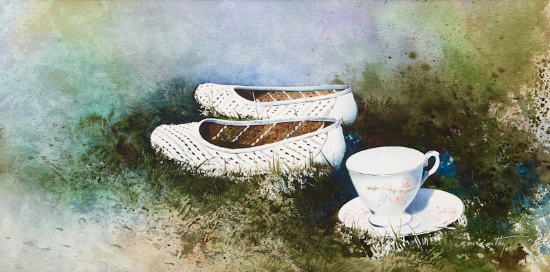 Shoes and Tea Cup by Barry McCarthy