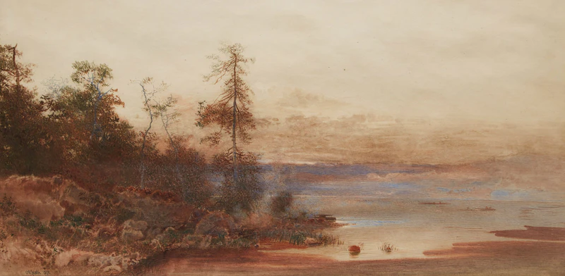 Scene on the Shore of Lake Ontario, Near Kingston, Ontario by Otto Reinhold Jacobi