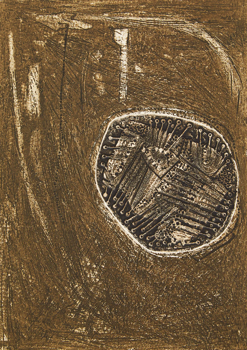 Albert  Dumouchel, Two works: L’écho no. 2 and Tourettes sur haup, two etchings