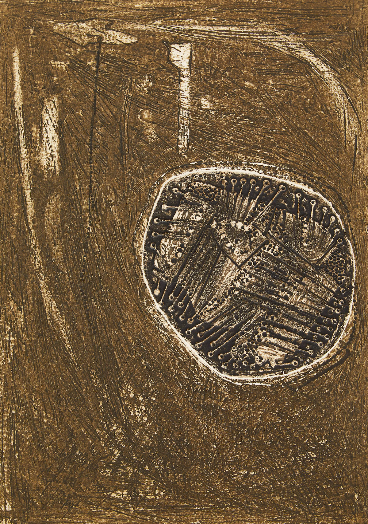 Albert  Dumouchel, Two works: L’écho no. 2 and Tourettes sur haup, two etchings