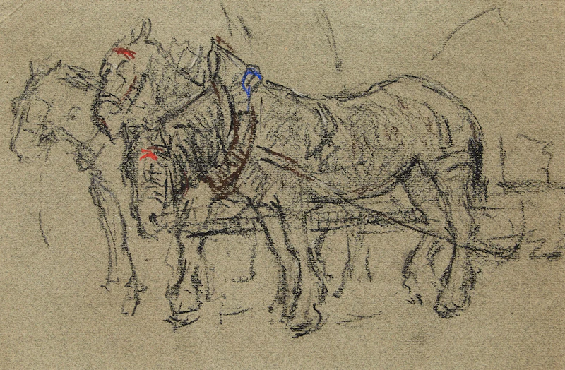 Study of Horses by Manly Edward MacDonald