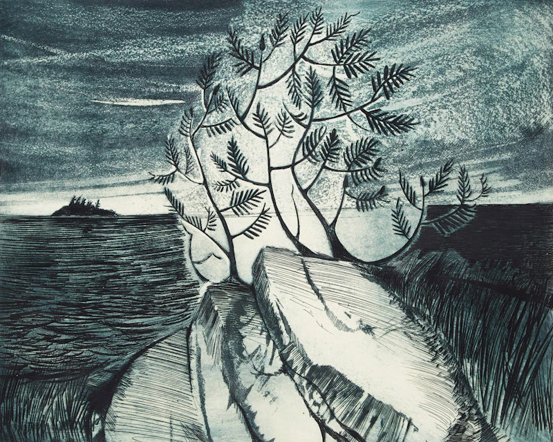 David Lloyd Blackwood, Towards the Open, etching and aquatint
