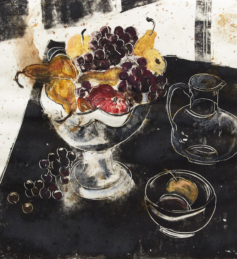 Jamie Evrard, Compote III, monotype