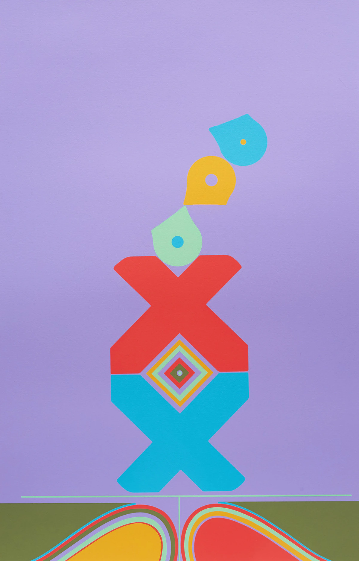 Harold Barling Town, The Candy Juggler, colour serigraph, 1970
