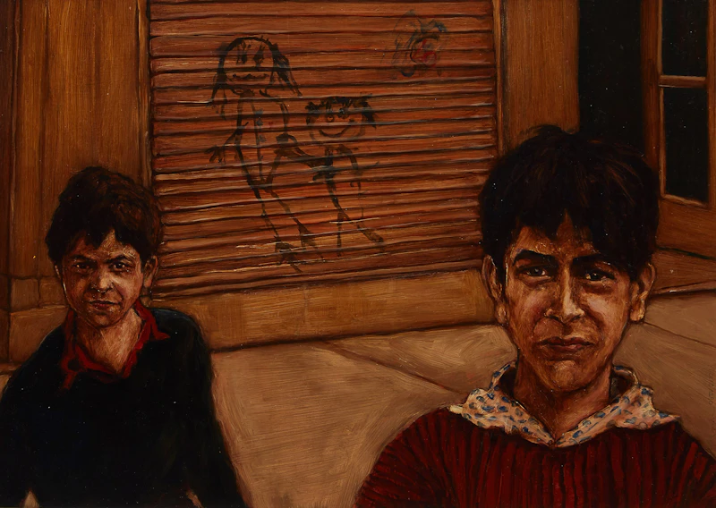 Rachel Berman, Lament for Linus, oil on copper