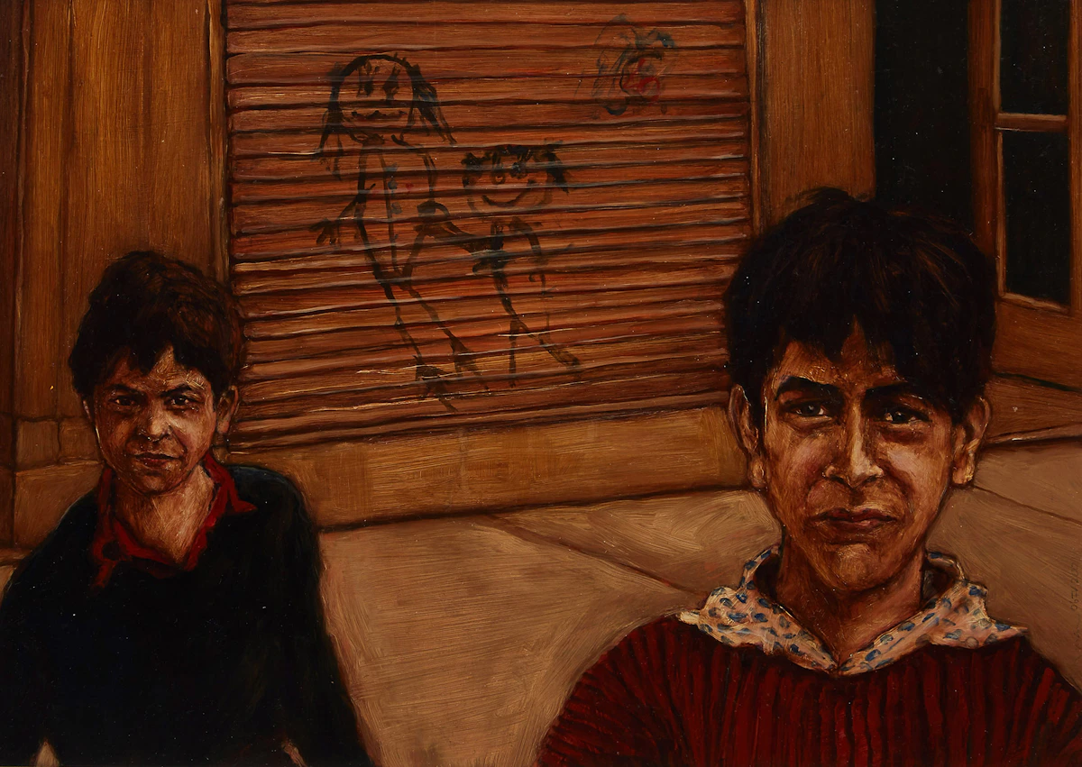 Rachel Berman, Lament for Linus, oil on copper, 2001