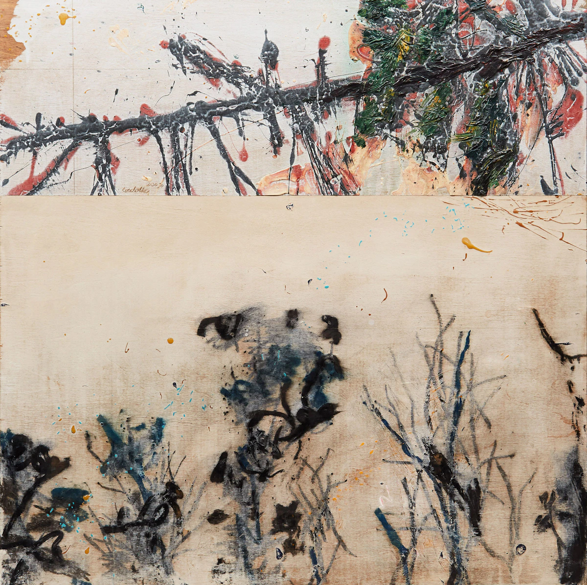 Roger Cadotte, Thirty-Three Treetops #XVII, oil on board, 2000