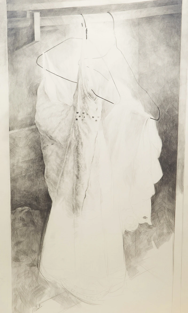 Richard Robertson, Closet Interior, graphite on paper