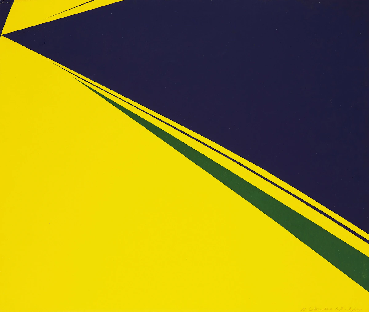 Rita Letendre, Northern Legend, serigraph in colours, 1967