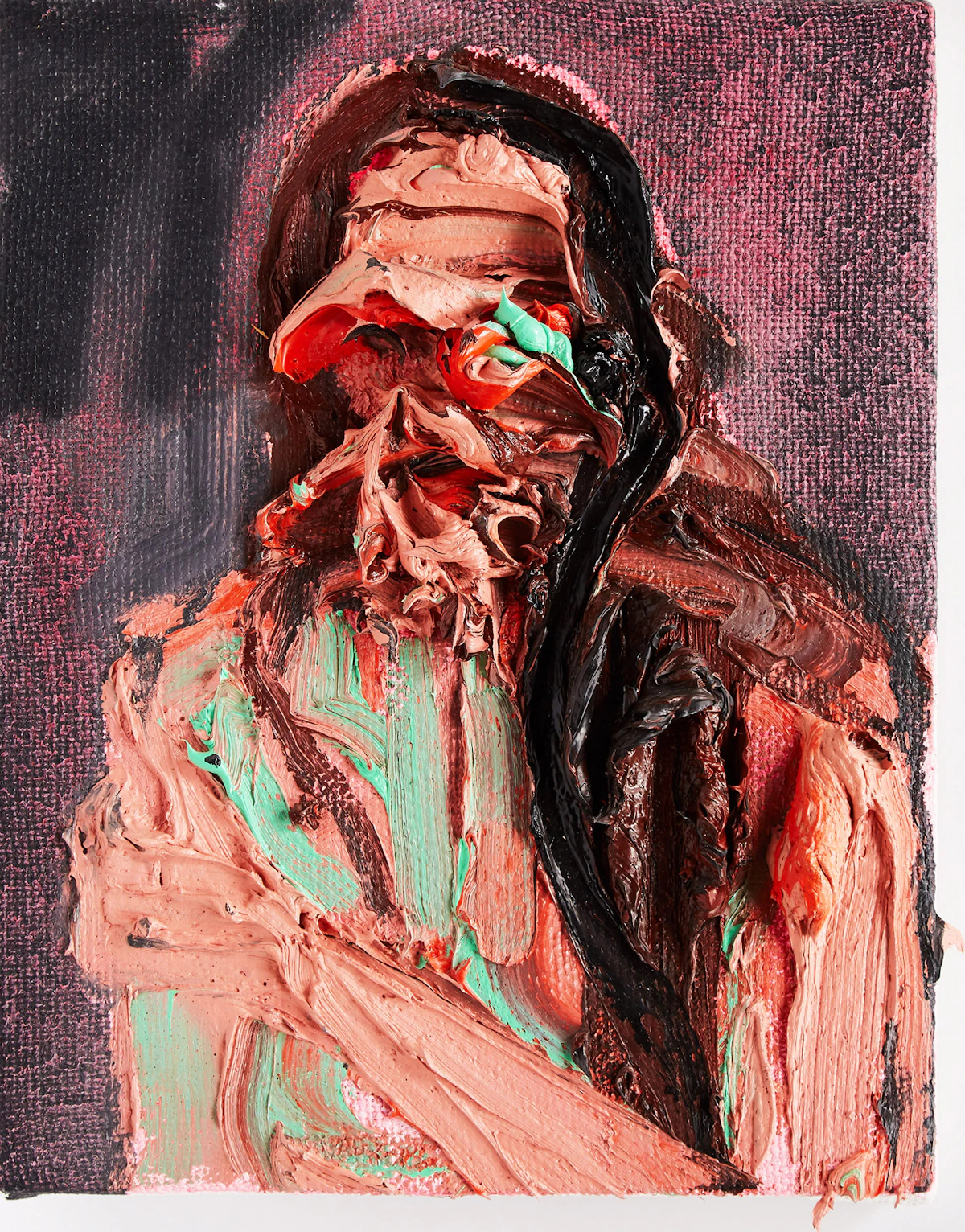 Kim Dorland, Untitled (Lori), oil on linen over wood panel, 2012