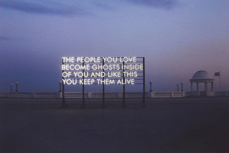 The People You Love Become Ghosts Inside of You and Like This You Keep Them Alive by Robert Montgomery