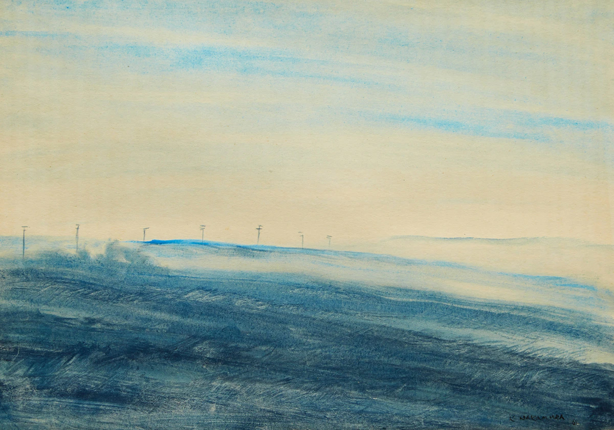 Kazuo Nakamura, Morning Mist, watercolour, 1961